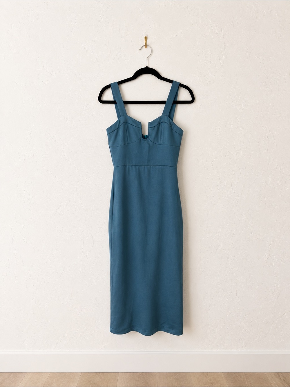 Lulu's Teal Blue Sweetheart Midi Dress